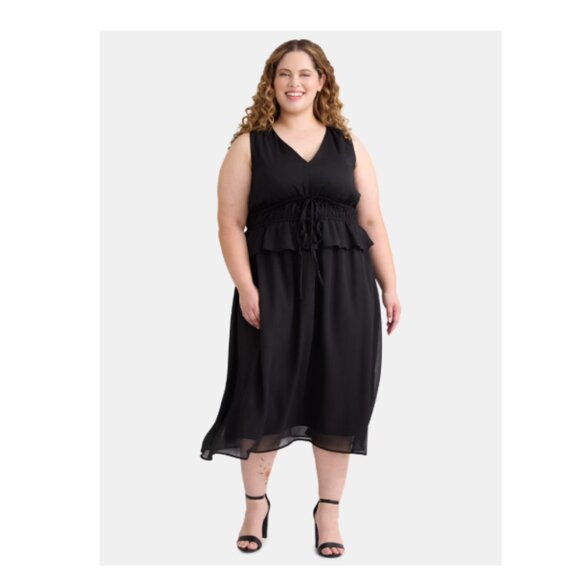 Terra & Sky Dresses & Skirts - NWT Terra & Sky Women's Plus Peplum Midi Dress Size 4X